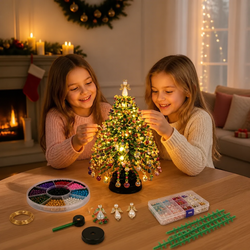 Kit DIY Per Creare Un Albero Di Natale Con Perline Di Cristallo