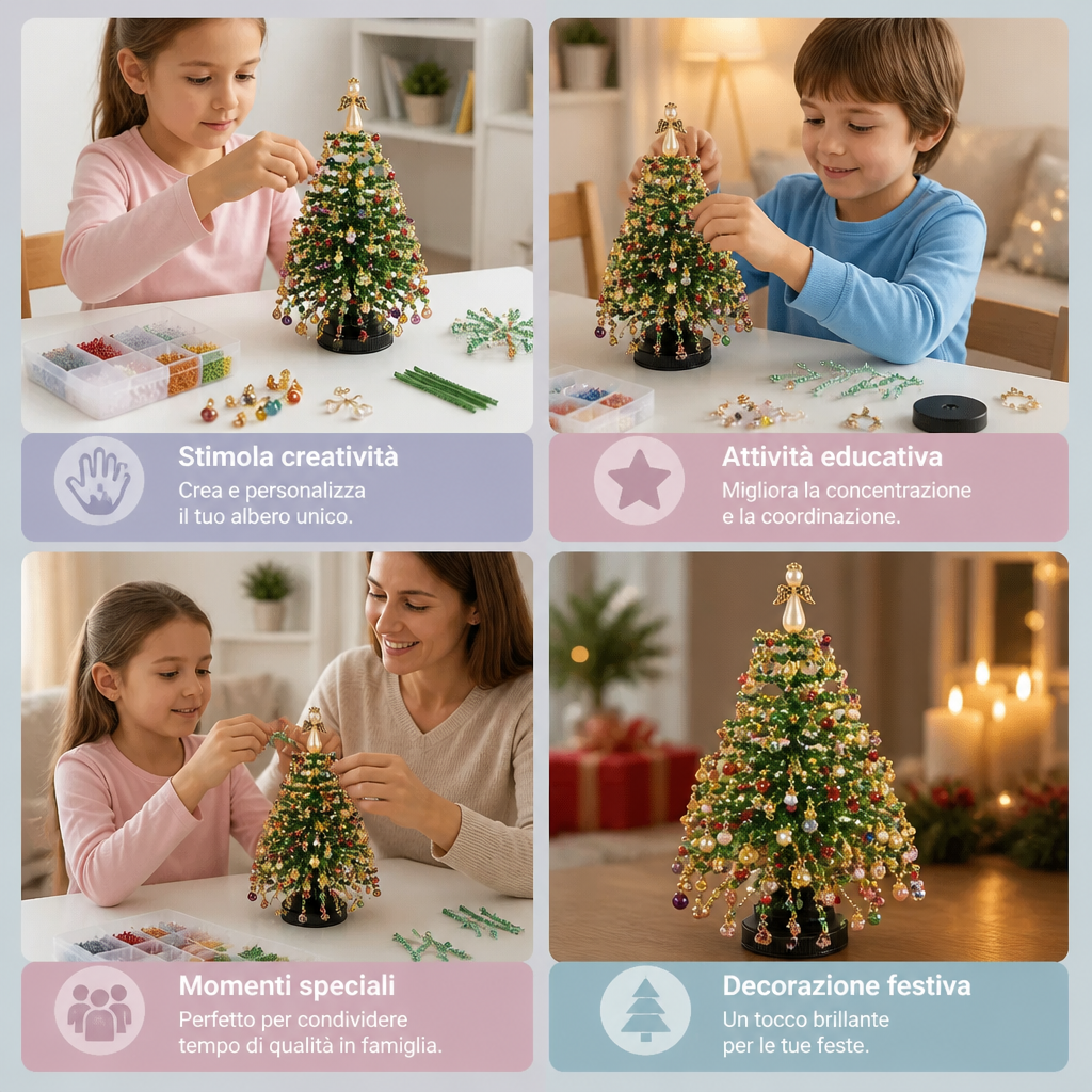 Kit DIY Per Creare Un Albero Di Natale Con Perline Di Cristallo
