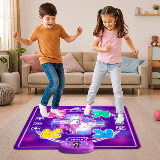 Tappeto da ballo musicale interattivo con luci LED per bambini