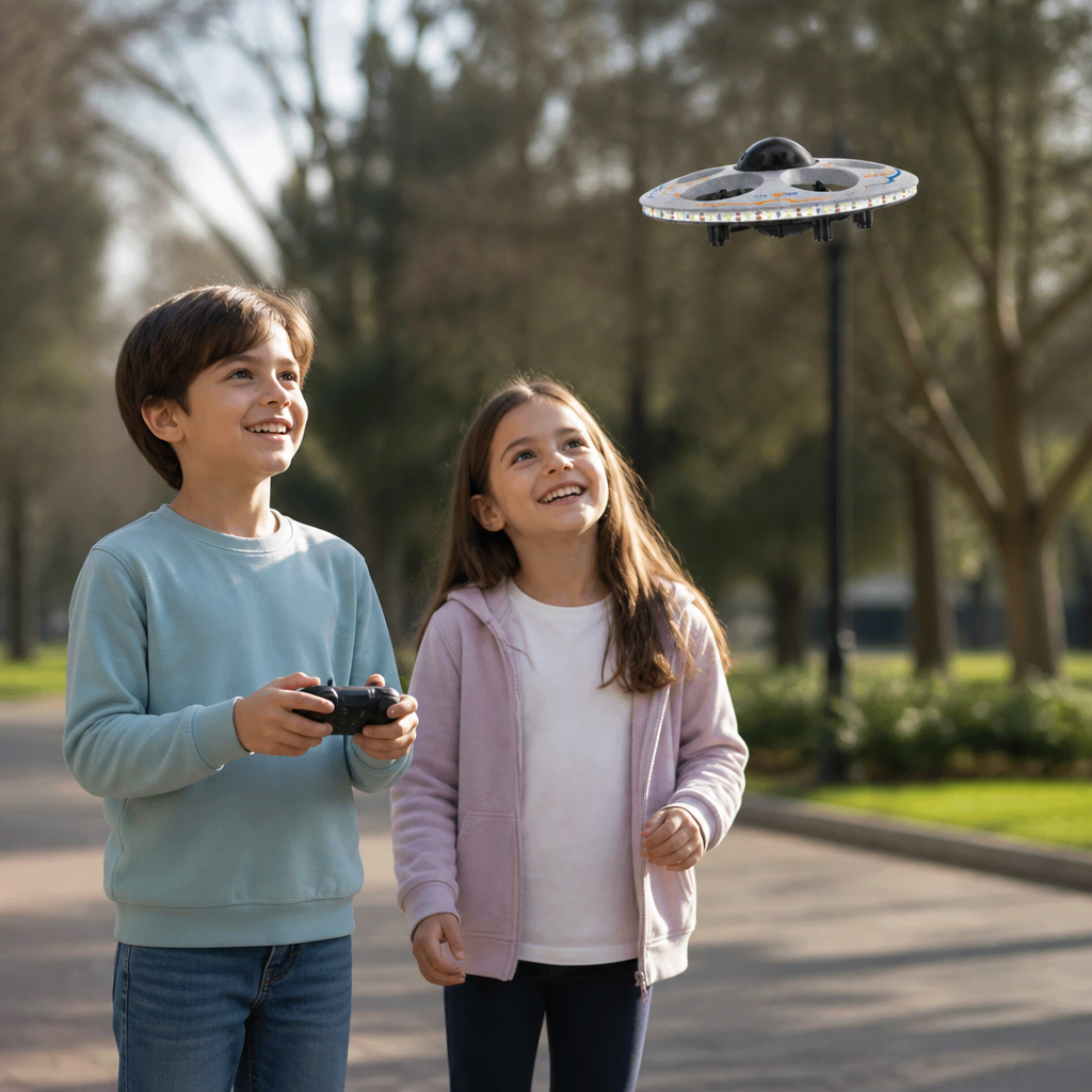 Drone Disco Volante con LED e Telecomando