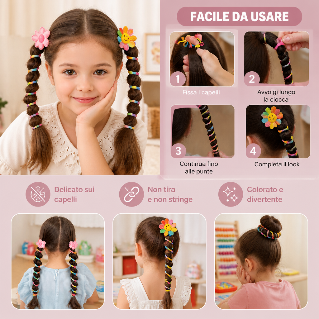Set Di Elastici A Spirale Carini Per Bambini