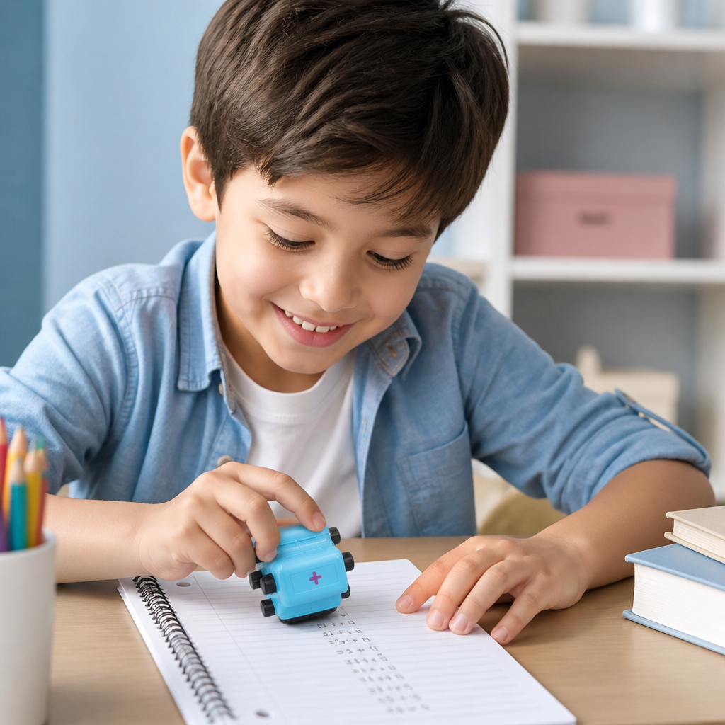 Timbro a Rullo Matematico 4-in-1 – Esercizi di Addizione, Sottrazione, Moltiplicazione e Divisione