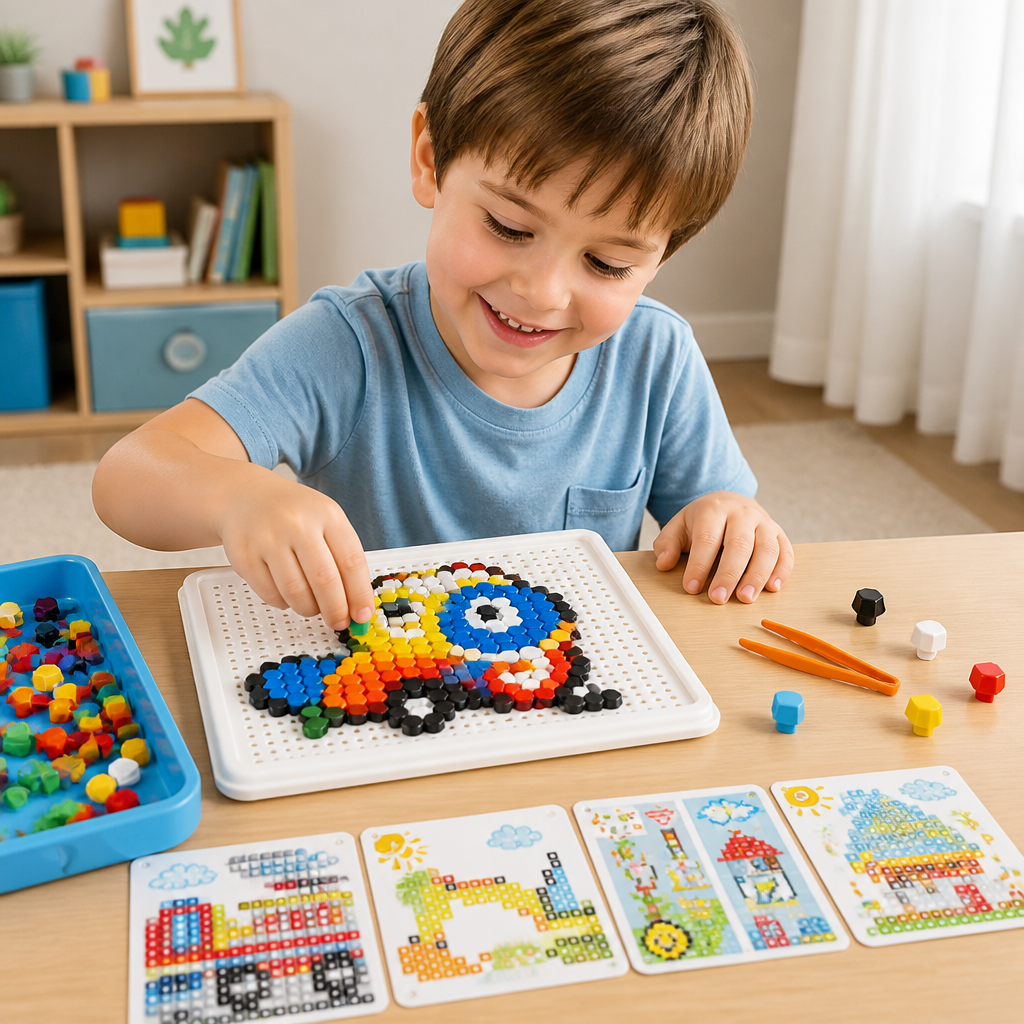 Tavola Mosaico Montessori con Pioli per l’Apprendimento