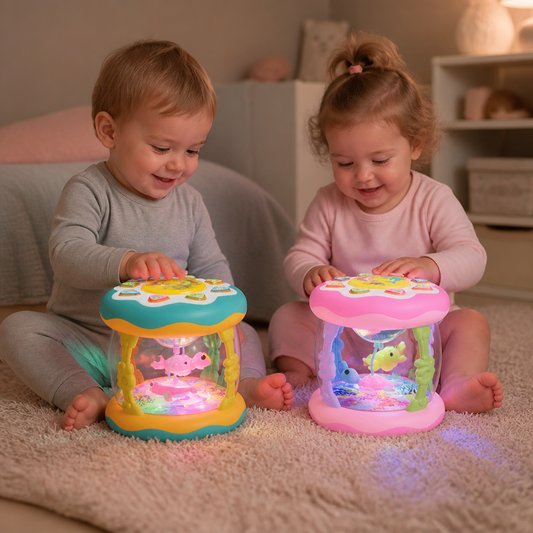 Giocattolo Musicale Interattivo con Luci – Gioco Sensoriale Montessori e Ninna Nanna Rilassante