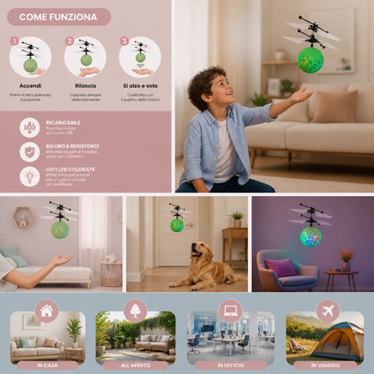 Palla Volante LED Con Controllo Manuale Per Bambini