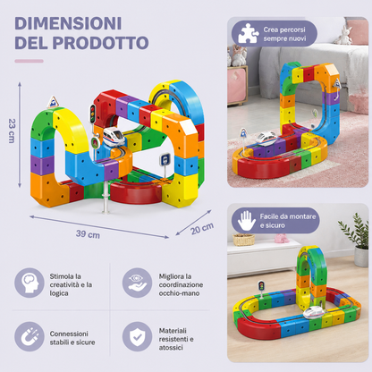Magic Track Cubo Ferroviario Per Bambini