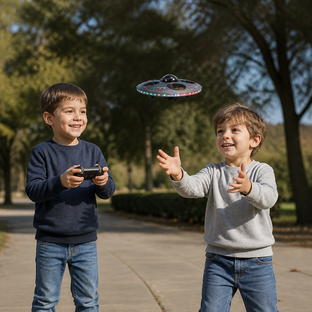 Drone Disco Volante con LED e Telecomando