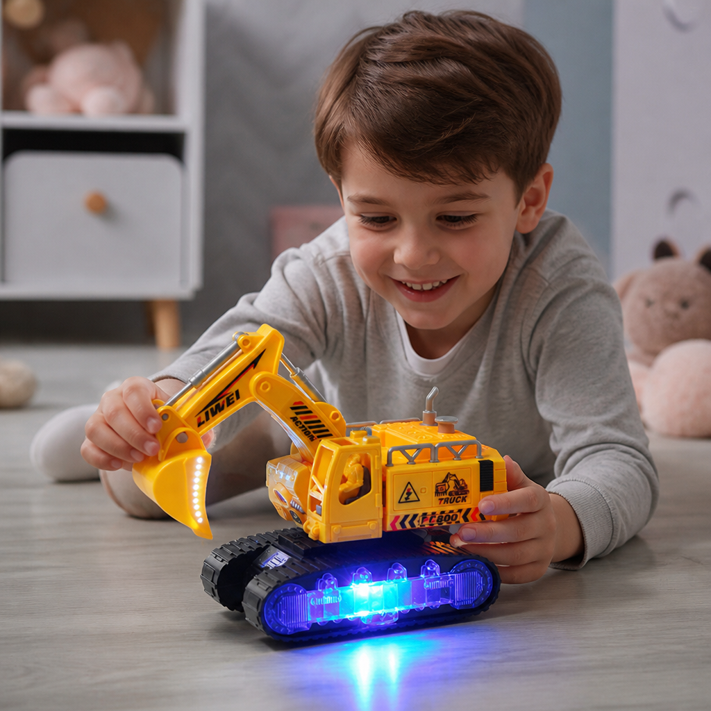 Escavatore Robot Elettrico Trasformabile con Luci e Suoni