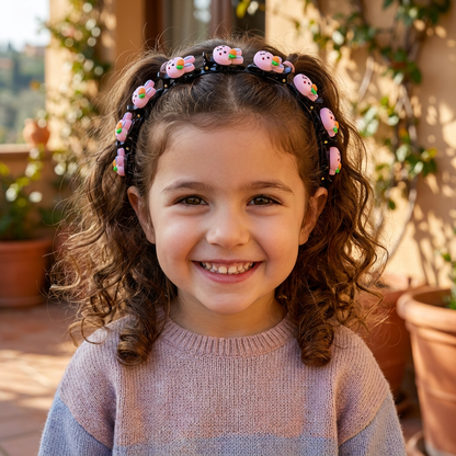 Carini Fermagli E Cerchietti Per Capelli Per Bambine Con Decorazioni A Forma Di Fiore, Fragola E Arcobaleno