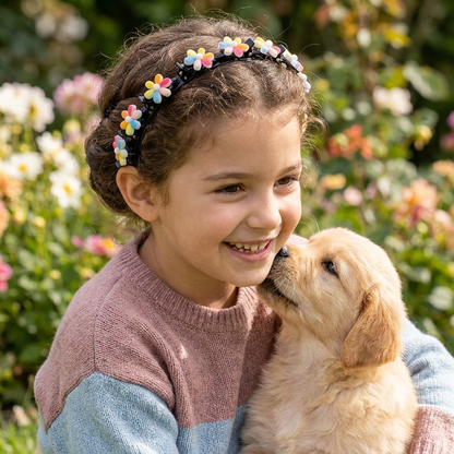 Carini Fermagli E Cerchietti Per Capelli Per Bambine Con Decorazioni A Forma Di Fiore, Fragola E Arcobaleno
