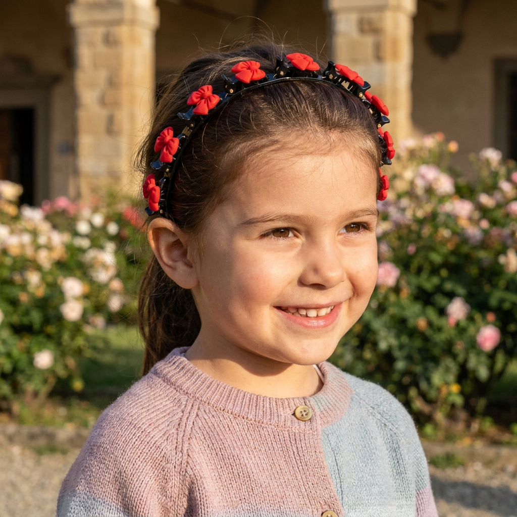 Carini Fermagli E Cerchietti Per Capelli Per Bambine Con Decorazioni A Forma Di Fiore, Fragola E Arcobaleno