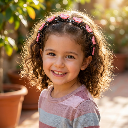 Carini Fermagli E Cerchietti Per Capelli Per Bambine Con Decorazioni A Forma Di Fiore, Fragola E Arcobaleno