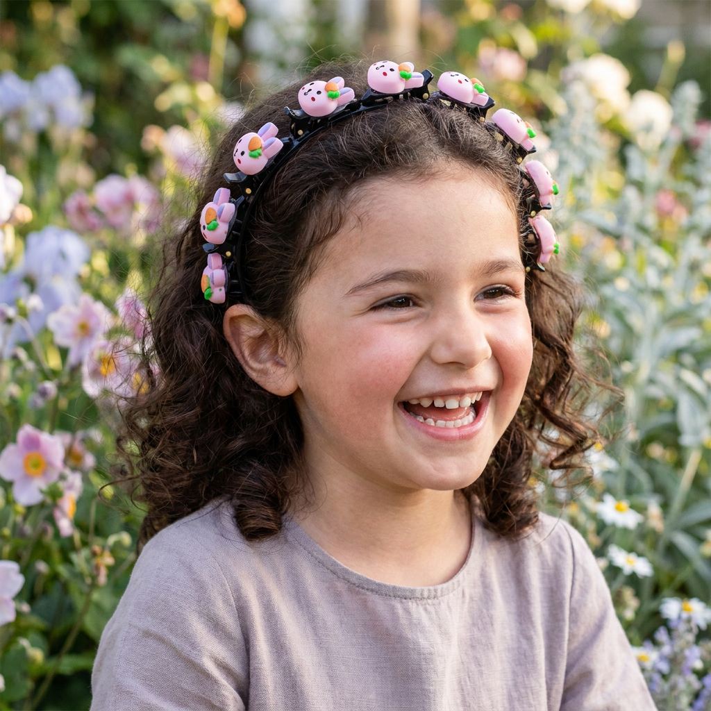 Carini Fermagli E Cerchietti Per Capelli Per Bambine Con Decorazioni A Forma Di Fiore, Fragola E Arcobaleno