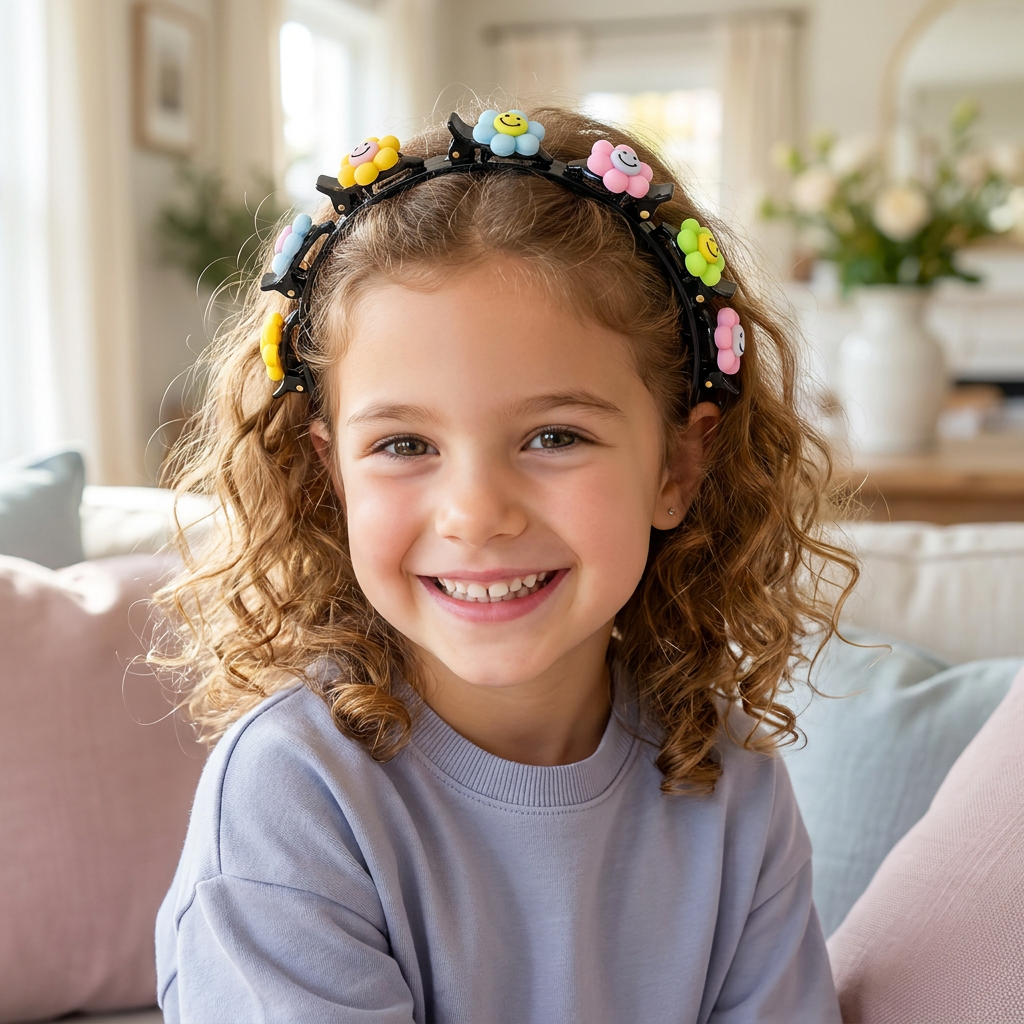 Carini Fermagli E Cerchietti Per Capelli Per Bambine Con Decorazioni A Forma Di Fiore, Fragola E Arcobaleno
