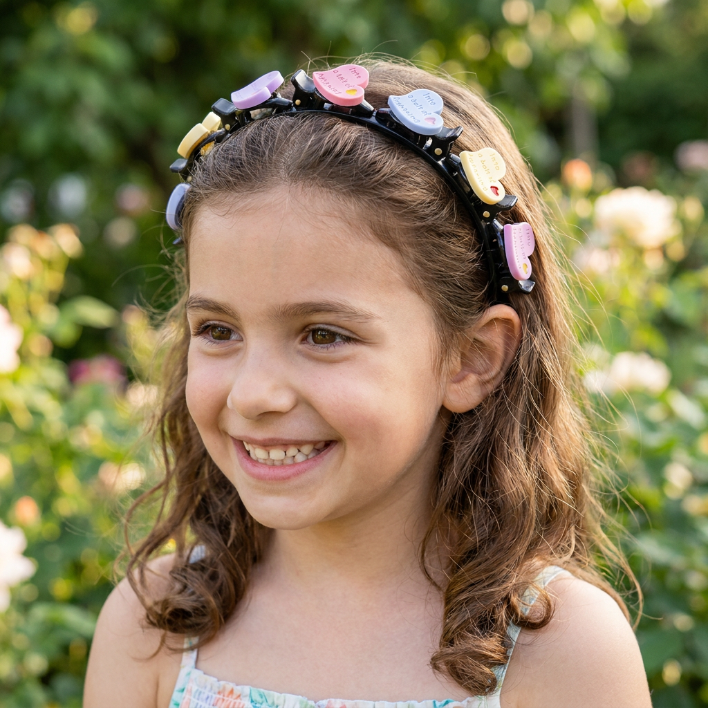 Carini Fermagli E Cerchietti Per Capelli Per Bambine Con Decorazioni A Forma Di Fiore, Fragola E Arcobaleno