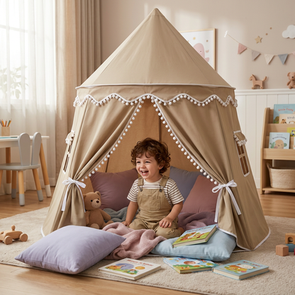Tenda da gioco accogliente per bambini – Un incantevole rifugio per leggere e giocare
