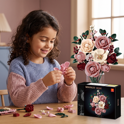 Set di costruzioni a forma di bouquet di fiori