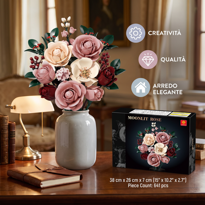 Set di costruzioni a forma di bouquet di fiori