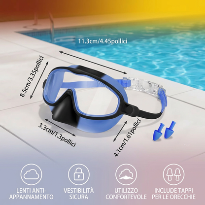 Occhialini da Nuoto Pratici per Bambini – Antifog, Vestibilità Sicura e Comfortevole
