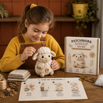 Kit da Cucito Animali DIY – Set per Ornamenti in Tessuto Fatti a Mano
