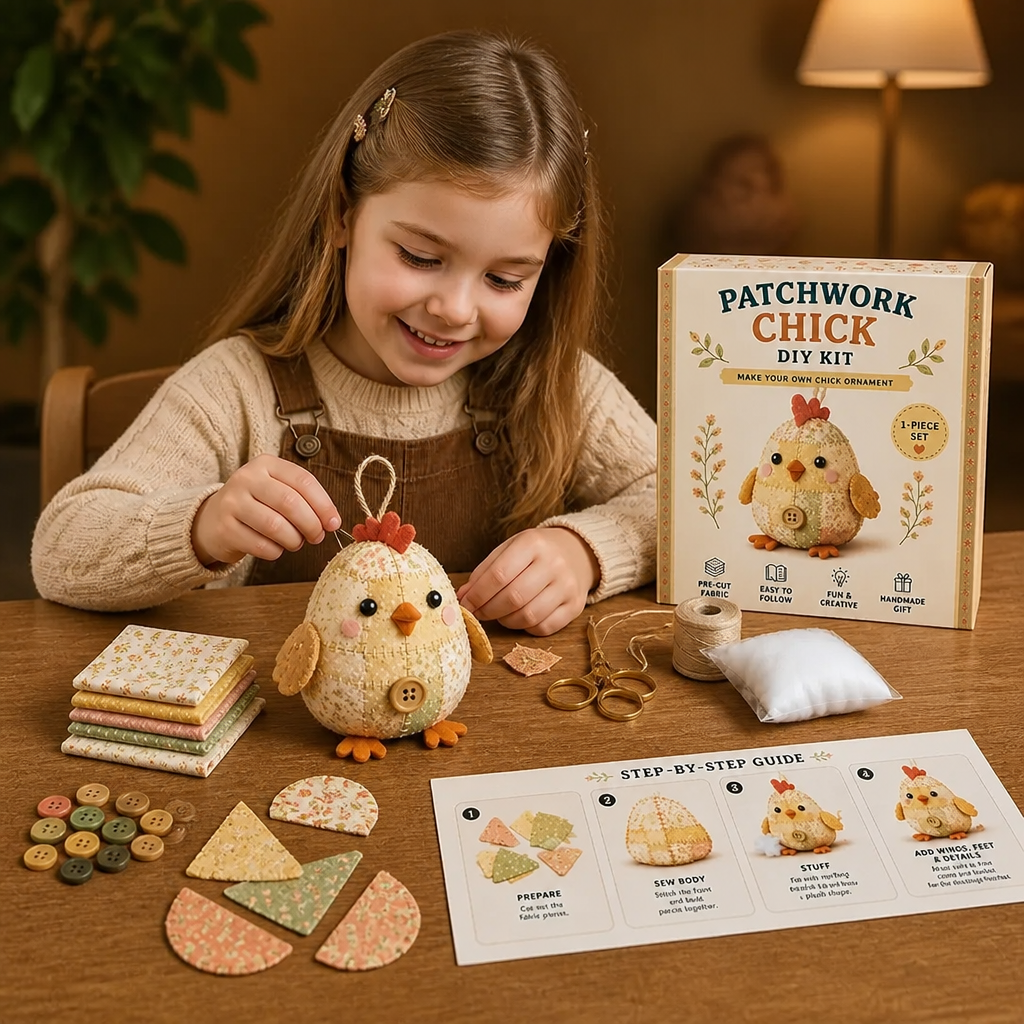 Kit da Cucito Animali DIY – Set per Ornamenti in Tessuto Fatti a Mano