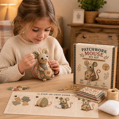 Kit da Cucito Animali DIY – Set per Ornamenti in Tessuto Fatti a Mano