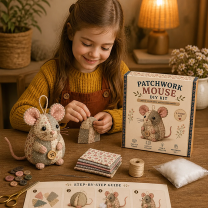 Kit da Cucito Animali DIY – Set per Ornamenti in Tessuto Fatti a Mano