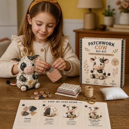 Kit da Cucito Animali DIY – Set per Ornamenti in Tessuto Fatti a Mano