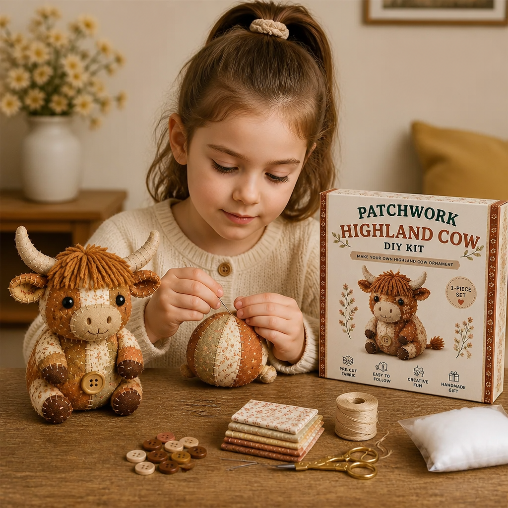 Kit da Cucito Animali DIY – Set per Ornamenti in Tessuto Fatti a Mano