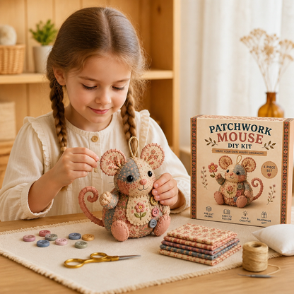 Kit da Cucito Animali DIY – Set per Ornamenti in Tessuto Fatti a Mano