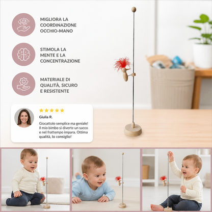 Picchio in Legno Giocattolo Educativo per Bambini