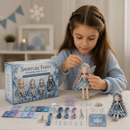 Kit da Cucito Fatina DIY per Bambini – Crea Incantevoli Bambole Fatina con Tessuto, Accessori e Istruzioni