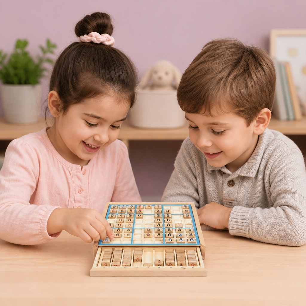 Tavola Sudoku in Legno – Gioco Educativo di Logica e Matematica