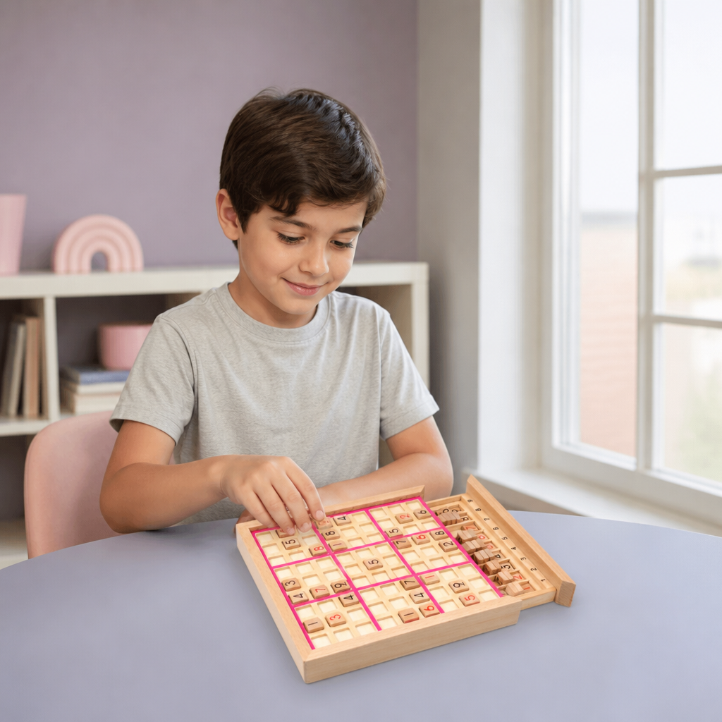 Tavola Sudoku in Legno – Gioco Educativo di Logica e Matematica