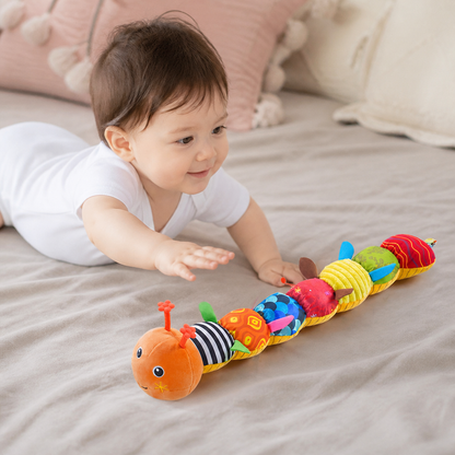 Caterpillar Sonaglio Sensoriale e Musicale in Peluche