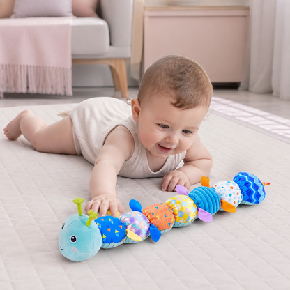 Caterpillar Sonaglio Sensoriale e Musicale in Peluche