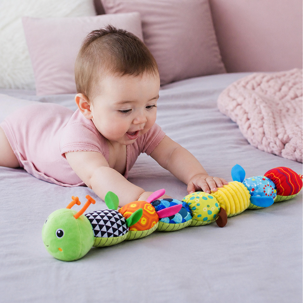 Caterpillar Sonaglio Sensoriale e Musicale in Peluche