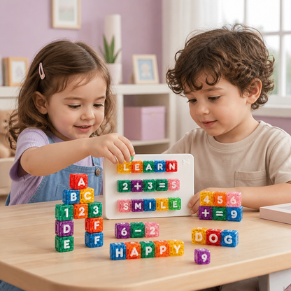 Set educativo magnetico da 40 pezzi con lettere e numeri – Gioco Montessori STEM per bambini