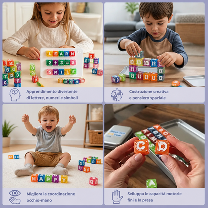 Set educativo magnetico da 40 pezzi con lettere e numeri – Gioco Montessori STEM per bambini