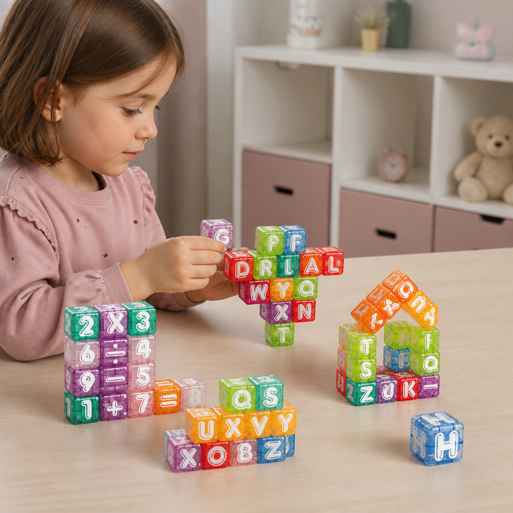 Set educativo magnetico da 40 pezzi con lettere e numeri – Gioco Montessori STEM per bambini