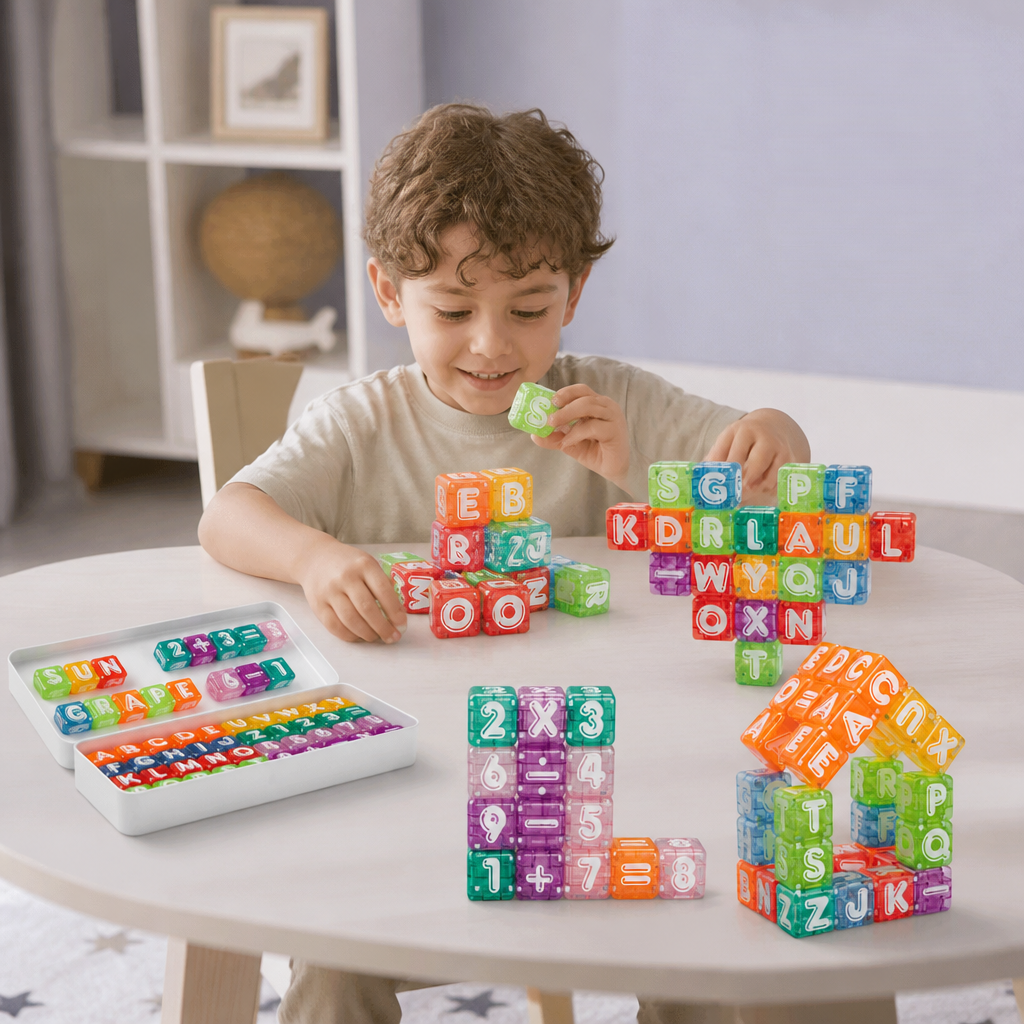 Set educativo magnetico da 40 pezzi con lettere e numeri – Gioco Montessori STEM per bambini