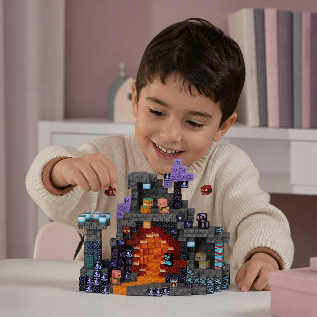 Set da 100 Cubi Magnetici da Costruzione – Giocattolo Montessori STEM per Bambini