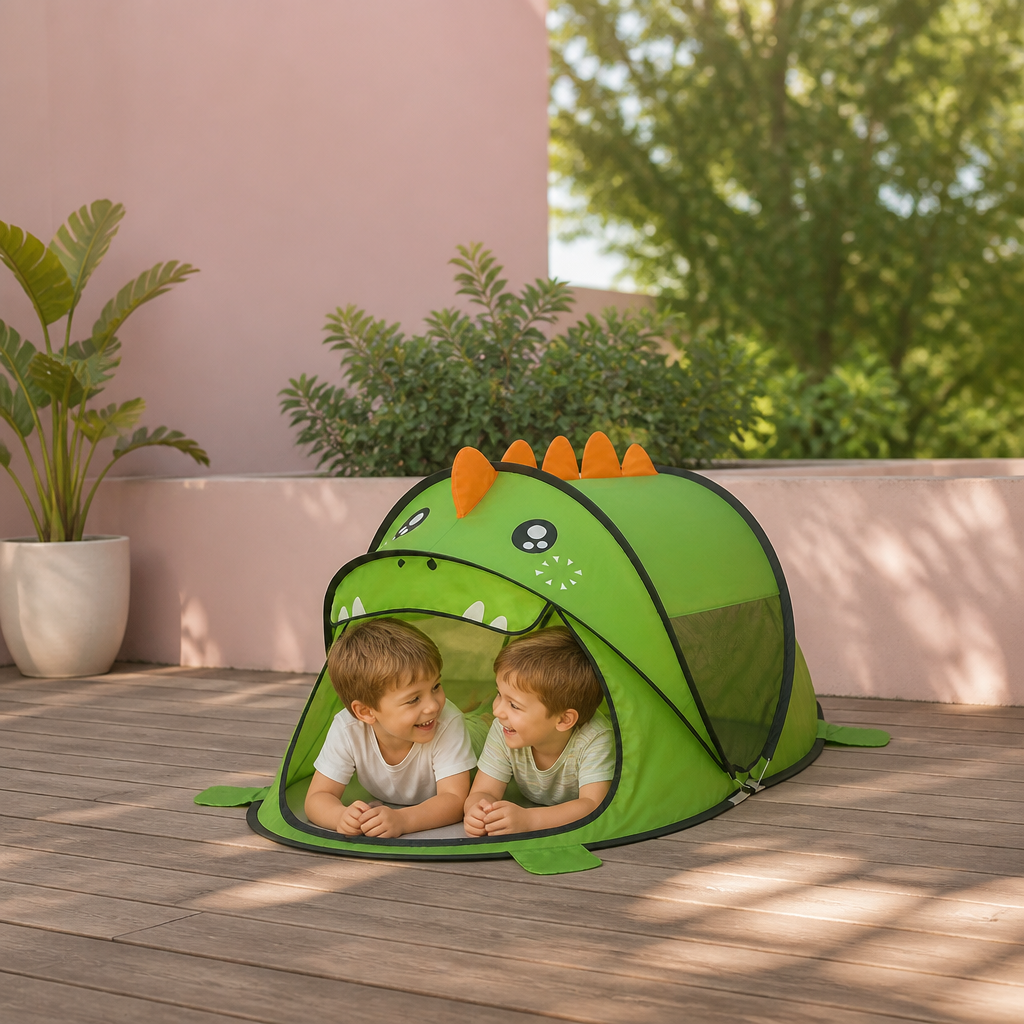 Tenda Gioco Dino Pieghevole per Bambini – Perfetta per le Giornate Calde e i Momenti di Gioco Accoglienti