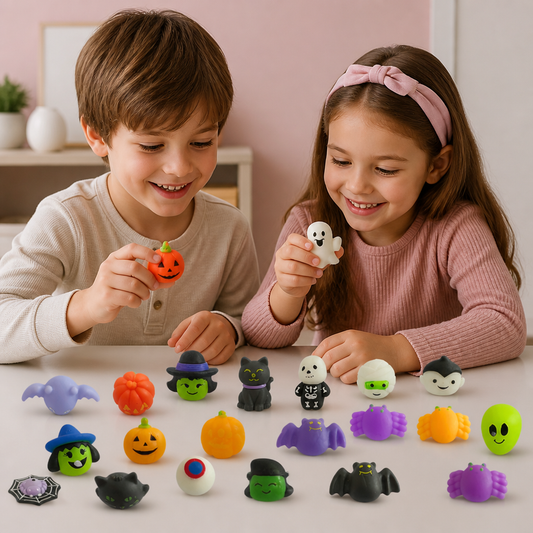 Set di Giocattoli Squishy di Halloween Lavabili e Riutilizzabili per Gadget da Festa e Dolcetto o Scherzetto