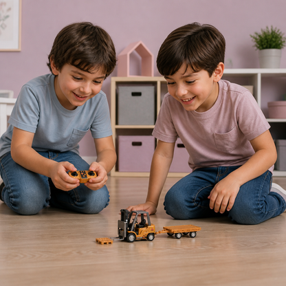 Veicoli da Costruzione Radiocomandati in Scala 1:64 – Carrello Elevatore, Escavatore, Dumper e Bulldozer