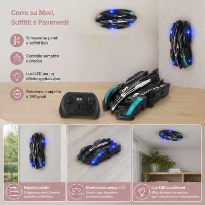 Auto Telecomandata da Parete con Luci LED