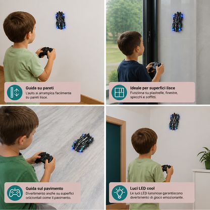 Auto Telecomandata da Parete con Luci LED