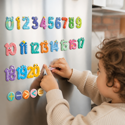 Magneti da Frigorifero con Lettere, Numeri e Animali – Set Educativo per Imparare l’Alfabeto e le Prime Parole