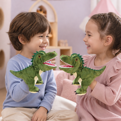 Divertente Burattino di Peluche a Forma di Dinosauro