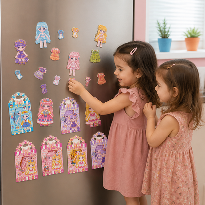 Set di Vestizione Magnetico da Principessa con Adesivi 3D